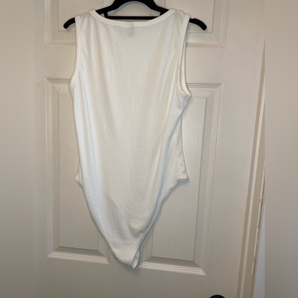 White Ribbed Body Suit - Picture 2 of 4